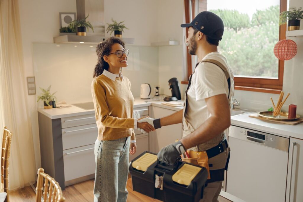 fast response plumber welcomed by a perth client